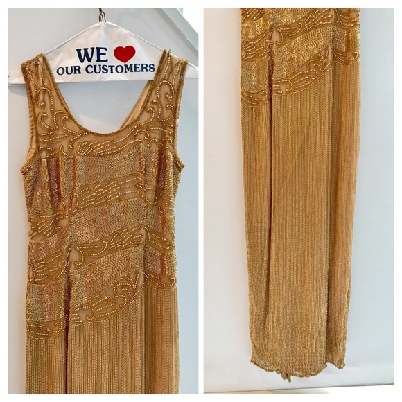 Custom Beaded Gown +Wide Kick-pleat - Picture 3 of 15